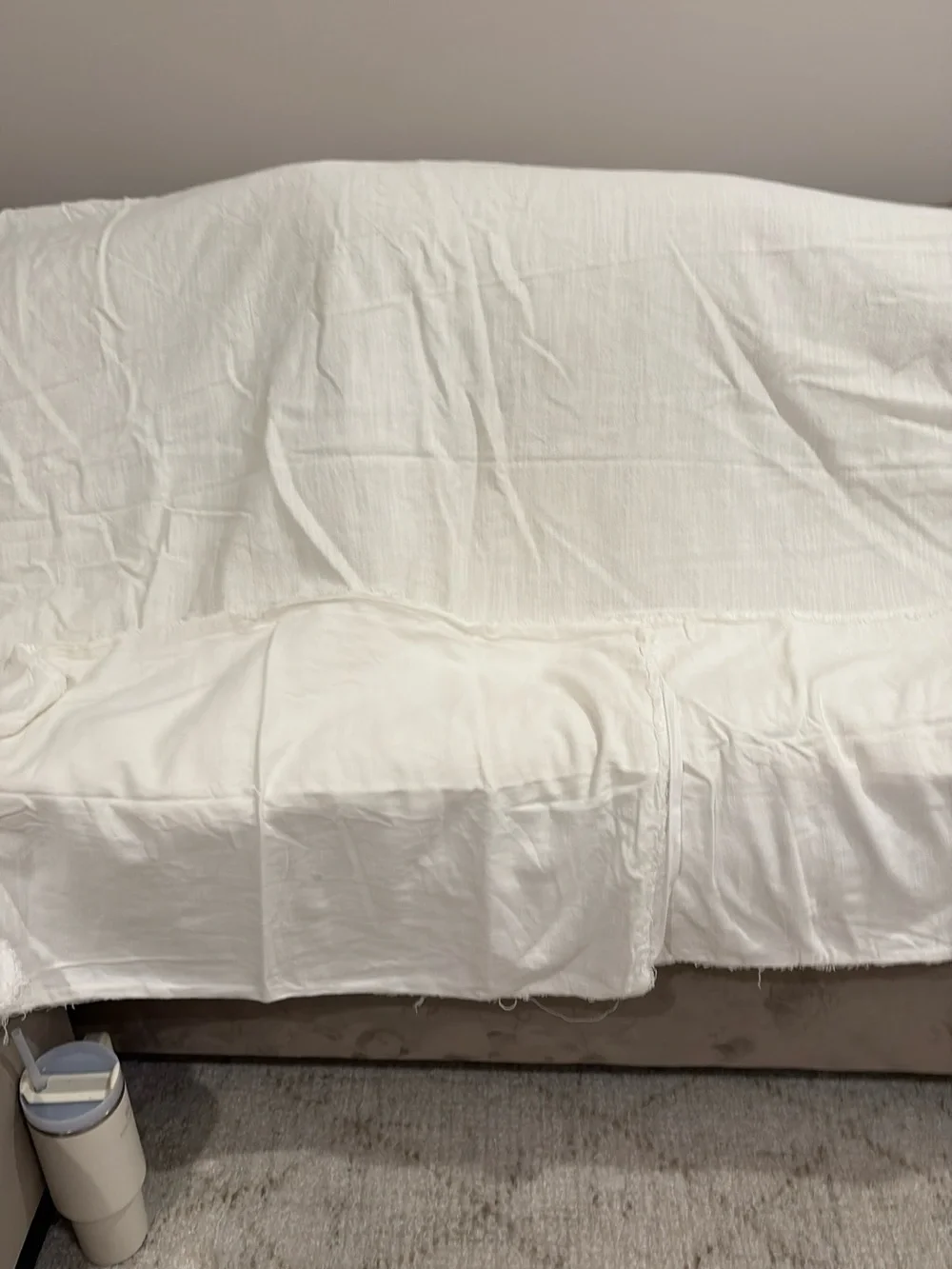 White Linen King comforter Cover - Soft White Bedding